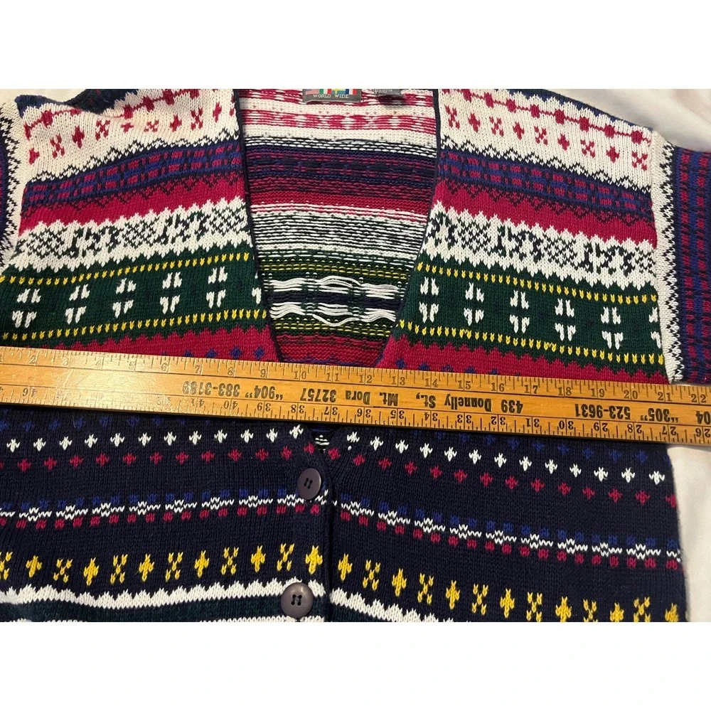 Vintage French Cardigan Ramie and Cotton Sweater by Paris International Size Med